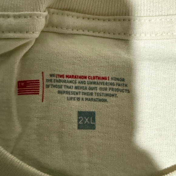 The Marathon Clothing Cream Race Flag Short Sleeve Tee - Picture 3 of 5